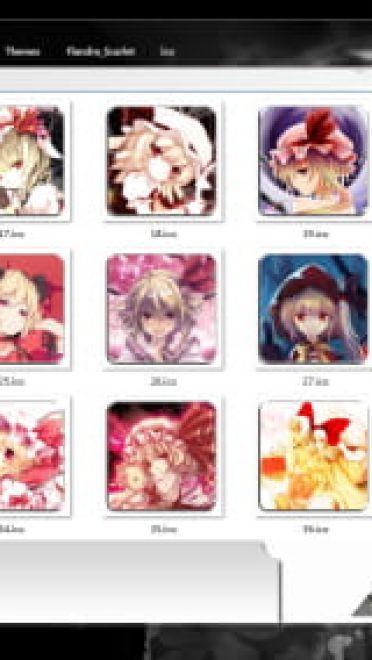 【win7主题】东方project 黑白风 二小姐芙兰朵露