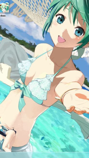 【win7主题】miku！miku！miku最美！翠绿色泳装初音