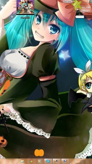 【win7主题】万圣节特辑 南瓜初音miku万圣节~