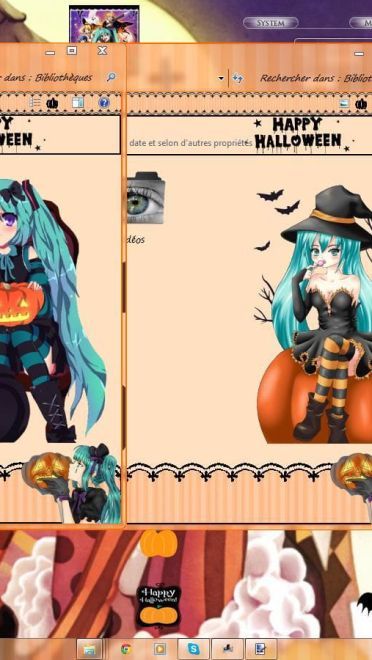 【win7主题】万圣节特辑 南瓜初音miku万圣节~