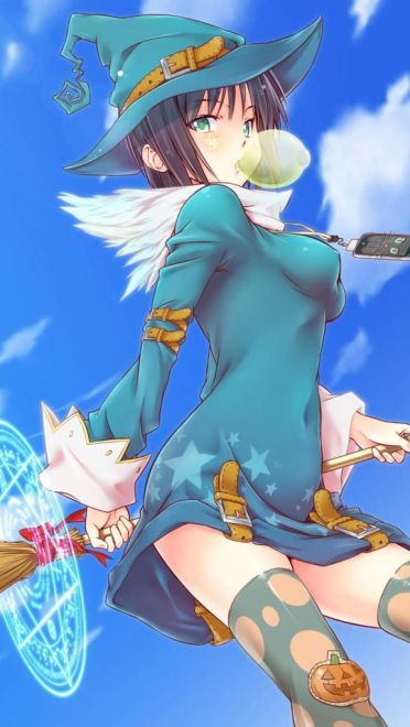 手机壁纸悠闲的泡泡糖妹纸