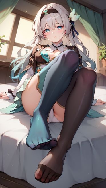 崩坏星穹铁道 流萤手机壁纸 渐变色丝袜黑丝