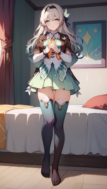 崩坏星穹铁道 流萤手机壁纸 渐变色丝袜黑丝