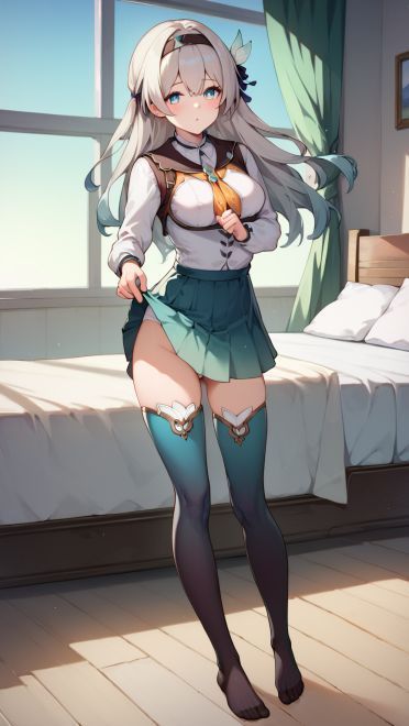 崩坏星穹铁道 流萤手机壁纸 渐变色丝袜黑丝