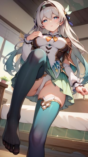 崩坏星穹铁道 流萤手机壁纸 渐变色丝袜黑丝