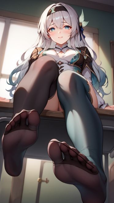 崩坏星穹铁道 流萤手机壁纸 渐变色丝袜黑丝