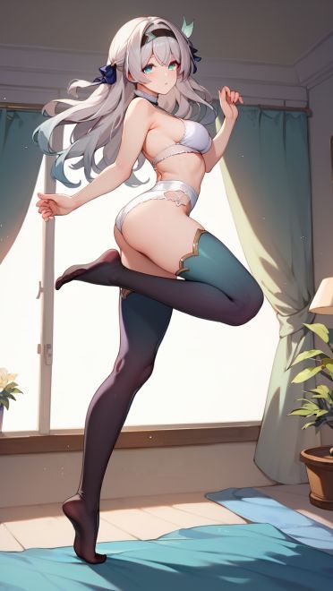 崩坏星穹铁道 流萤手机壁纸 渐变色丝袜黑丝