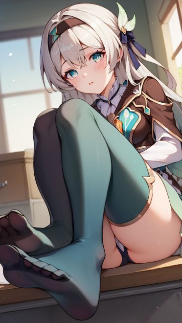 崩坏星穹铁道 流萤手机壁纸 渐变色丝袜黑丝