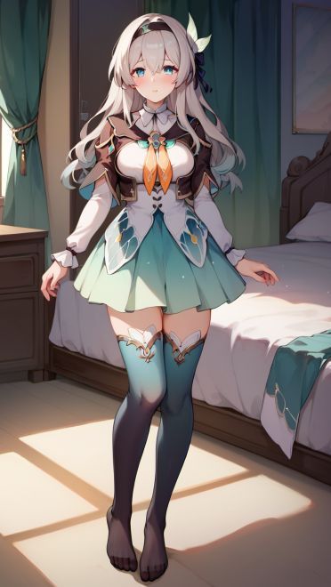 崩坏星穹铁道 流萤手机壁纸 渐变色丝袜黑丝