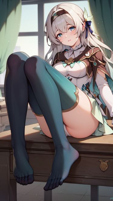 崩坏星穹铁道 流萤手机壁纸 渐变色丝袜黑丝