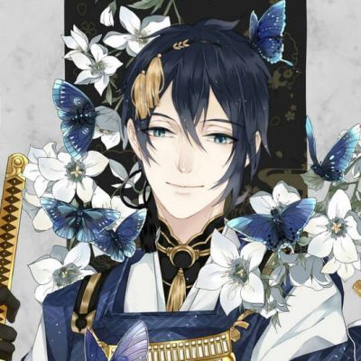 刀剑乱舞 三日月宗近头像 二次元男头