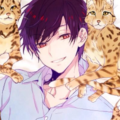 抱宠系类二次元男生头像 动漫男头