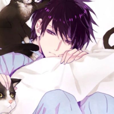 抱宠系类二次元男生头像 动漫男头
