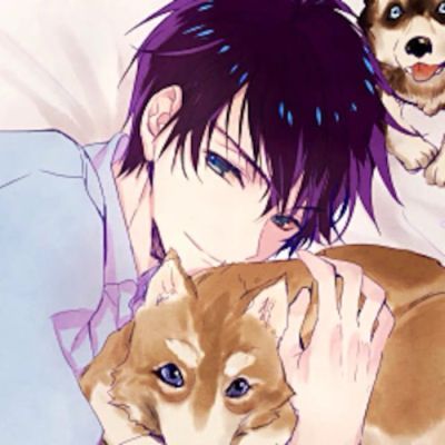 抱宠系类二次元男生头像 动漫男头