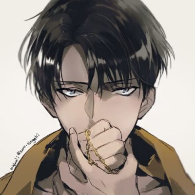 超帅男神 利威尔兵长手绘头像