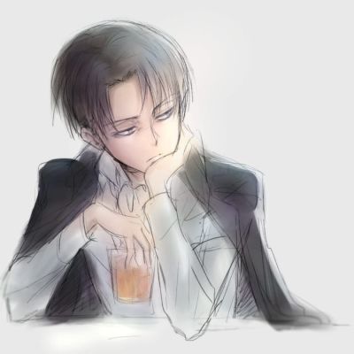 超帅男神 利威尔兵长手绘头像