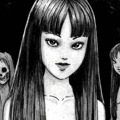 日系黑白病娇女生头像