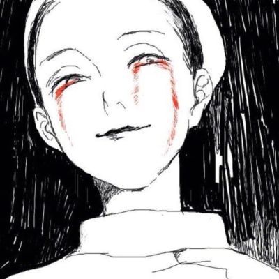 日系黑白病娇女生头像