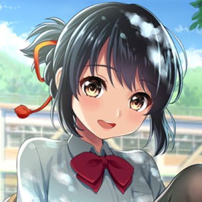 《你的名字》水宫三叶 二次元头像女生呆萌