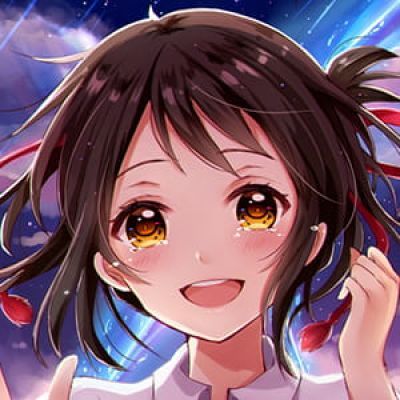 《你的名字》水宫三叶 二次元头像女生呆萌