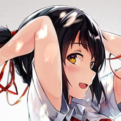 《你的名字》水宫三叶 二次元头像女生呆萌