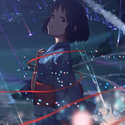 《你的名字》水宫三叶 二次元头像女生呆萌