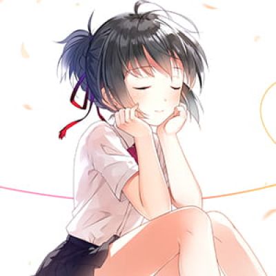 《你的名字》水宫三叶 二次元头像女生呆萌