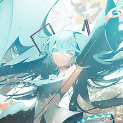 《初音未来》Miku 二次元头像女生呆萌