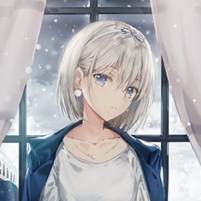 我们生活在 怀疑梦想论的世界上 二次元头像女生呆萌