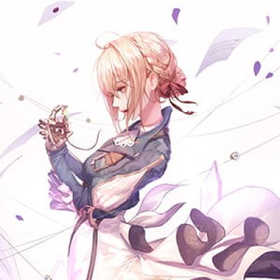 紫罗兰的永恒花园 二次元头像女生呆萌