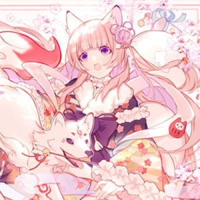 2018年新年贺图 二次元头像女生呆萌