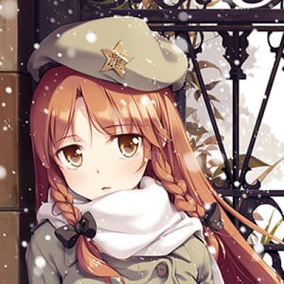 戴围巾的少女 二次元动漫女生头像