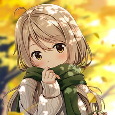 戴围巾的少女 二次元动漫女生头像