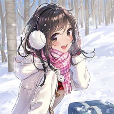 戴围巾的少女 二次元动漫女生头像