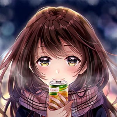 戴围巾的少女 二次元动漫女生头像