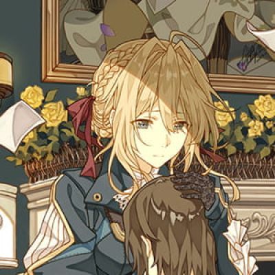 紫罗兰的永恒花园 二次元头像女生呆萌