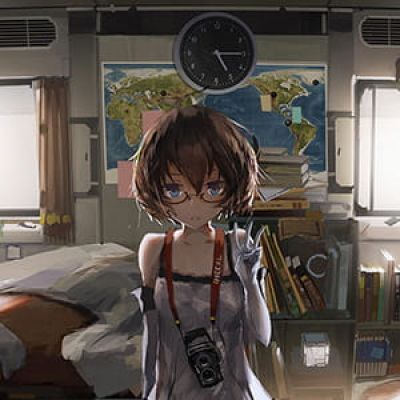 一个人的心跳 再快也不喧闹  二次元女生头像