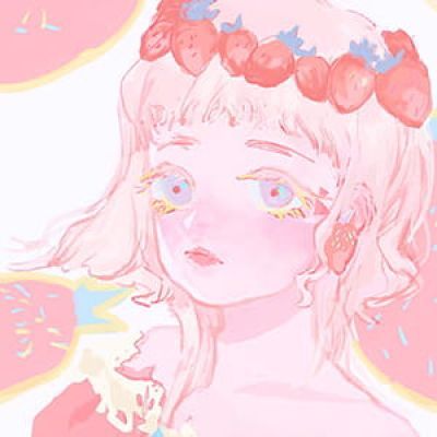 想到你就超级开心呢 二次元女生头像