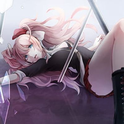 累了 蹲下来抱抱自己 二次元女生头像