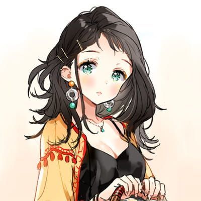 淑女只让她心仪的人摸她的头发 高清唯美动漫女生头像