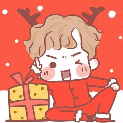 牛轰轰&阿哲 圣诞情侣头像