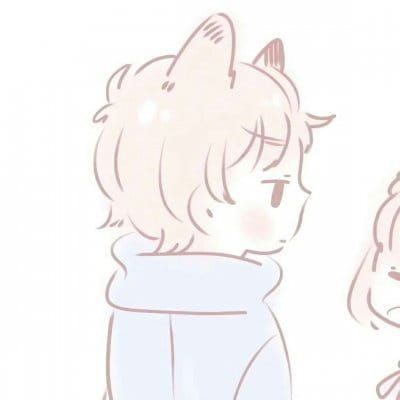 情侣头像 我们一人一半