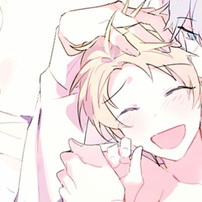 男生基佬一左一右冷酷 动漫男头