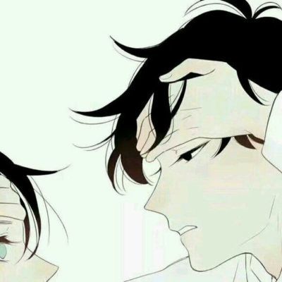 男生基佬一左一右冷酷 动漫男头