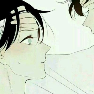 男生基佬一左一右冷酷 动漫男头