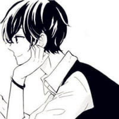 qq头像情侣动漫黑白