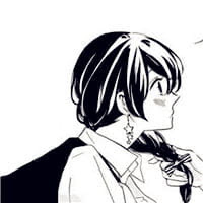 qq头像情侣动漫黑白