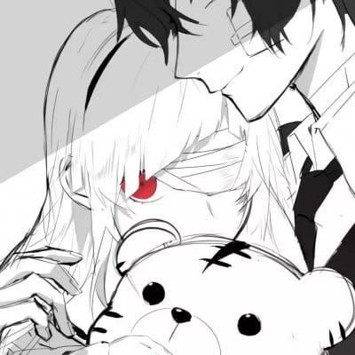 情侣头像动漫黑白简约