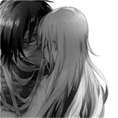 黑白动漫 情侣头像