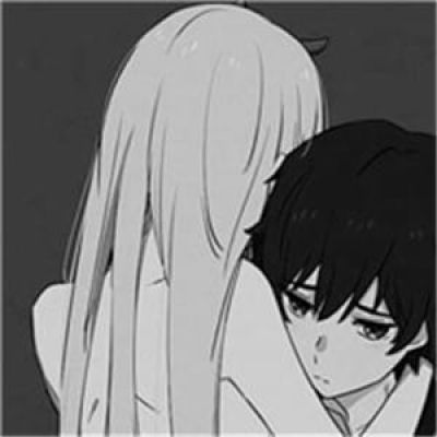 黑白动漫 情侣头像